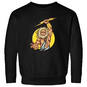 Discover Comic - God Zeus Lightning - bright Sweatshirts