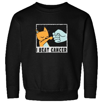 Discover cut little Cat Cancer Survivor I Beat Cancer Sweatshirts