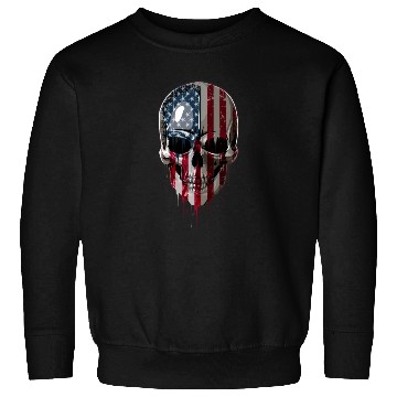 Discover Drippin Skull with US Flag Sweatshirts