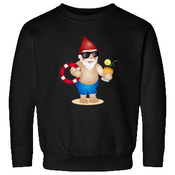 Discover Garden gnome with swimming trunks and lifebuoy Sweatshirts