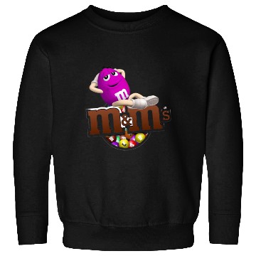 Discover Funny M&m’s man relaxing on her self Sweatshirts