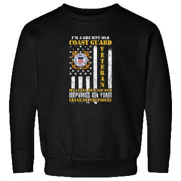 Discover I'm a Grumpy Old US Coastguard Veteran Serving Sweatshirts