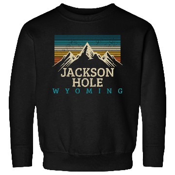 Discover Jackson Hole Wyoming Vintage Mountains Nature Souv Sweatshirts