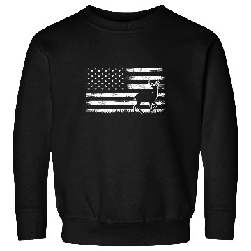 Discover Deer Hunting American Flag Sweatshirts
