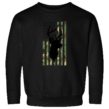 Discover Camouflage American Flag Deer Hunting Sweatshirts