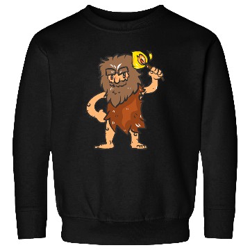 Discover Caveman with Torch Sweatshirts