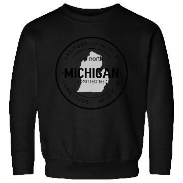 Discover Up North Michigan 1837 Great Lakes Latitude And Lo Sweatshirts