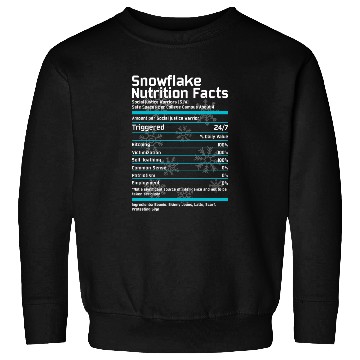 Discover Snowflake Nutrition Facts Sweatshirts