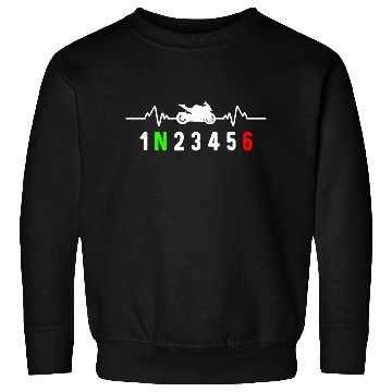Discover Motorcycle gear shift racing biker heartbeat Sweatshirts