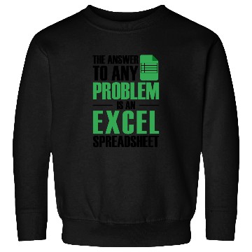 Discover Answer To Any Problem Excel Spreadsheet Accountant Sweatshirts