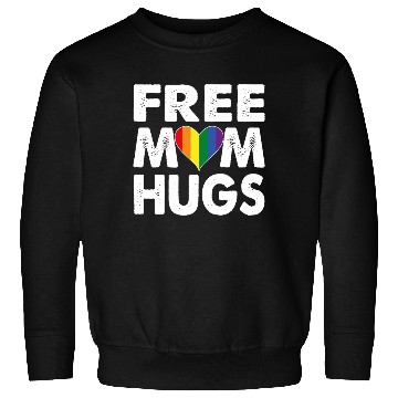 Discover Free Mom Hugs Pride LGBTQ Rainbow Heart Sweatshirts