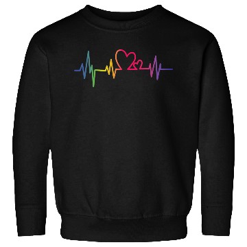 Discover Pride Rainbow heart beat Sweatshirts