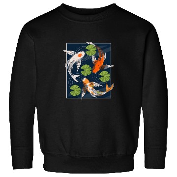 Discover Koi Fish Lover Asian Japanese Carp Water Pond Anim Sweatshirts