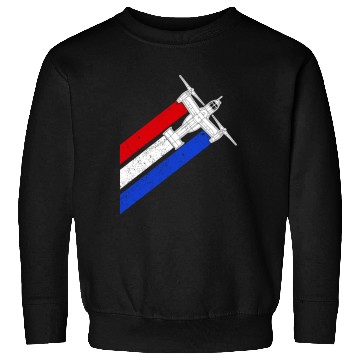 Discover V-22 Osprey Helicopter Red White Blue Contrails Sweatshirts