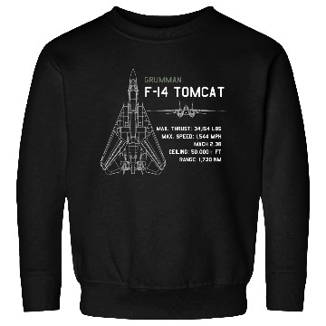 Discover F 14 Tomcat Schematics Sweatshirts