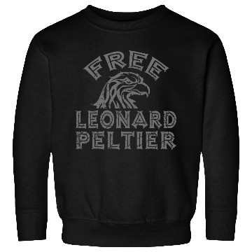 Discover FREE LEONARD PELTIER EAGLE NATIVES grau used look Sweatshirts