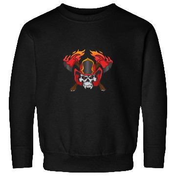 Discover Job Flame Skull Sweatshirts