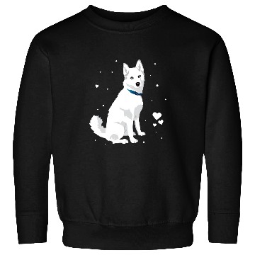 Discover Cute White Siberian Husky Sweet White Snow Dog Sweatshirts
