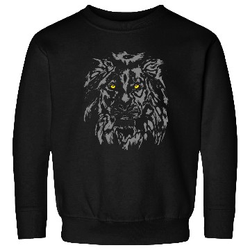Discover Gray Lion Head | Gray Lion Illustration Sweatshirts