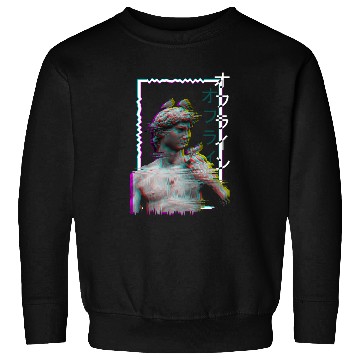 Discover Greek Statue Ancient Vaporwave Synthwave Glitch Sweatshirts