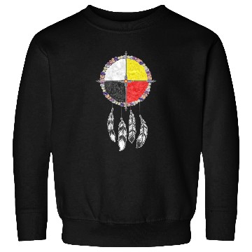 Discover Native Americans - Medicine Wheel Dreamcatcher 1 Sweatshirts