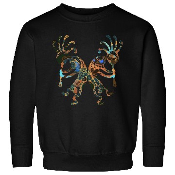 Discover Native American - Kokopelli Duo with Ornaments 3 Sweatshirts