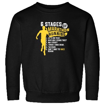 Discover Marathon Running 6 Stages of Marathon Running Sweatshirts