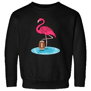 Discover Flamingo Playing American Football Sweatshirts