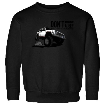Discover Don't Judge A Jeep Sweatshirts by The Bearded