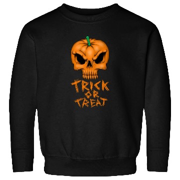 Discover Pumpkin Skull trick or treat Sweatshirts