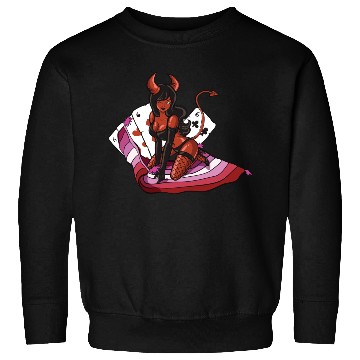 Discover Lesbian Cool Devil Women Colors Of Lesbian Flag Sweatshirts