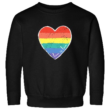 Discover Love Is Love Rainbow Heart Sweatshirts
