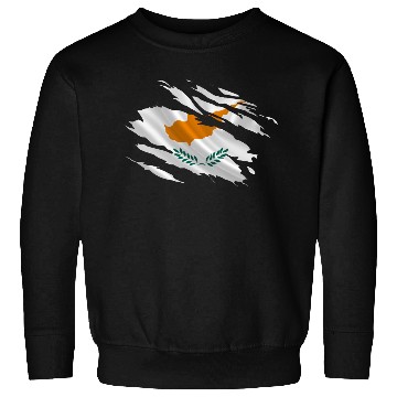 Discover Cyprus Ripped Flag Sweatshirts