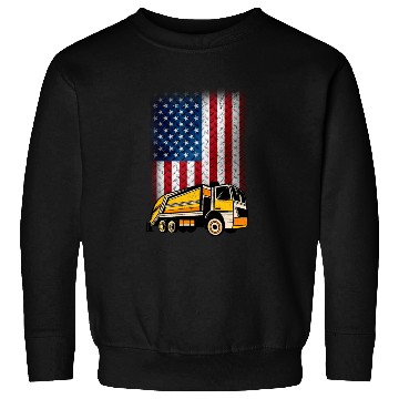 Discover Garbage Truck USA Flag Gift Sweatshirts