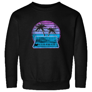 Discover Analog Synthesizer Synthwave Vintage Retrowave Sweatshirts