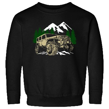 Discover Mountain Jeep 4x4 Offroad Sweatshirts