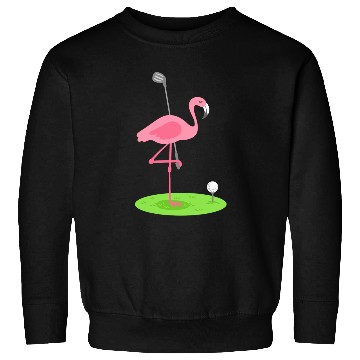 Discover Golf Flamingo Golfing Golfer Sweatshirts