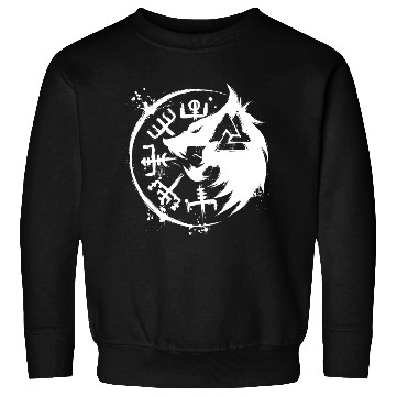 Discover Fenrir Wolf Vegvisir Valknut Sweatshirts