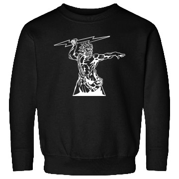 Discover Greek mythology Zeus lightning bolt silhouette Sweatshirts