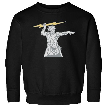 Discover Greek mythology Zeus lightning bolt silhouette Sweatshirts
