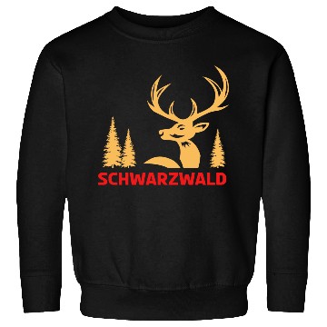 Discover Red deer in the forest design for Black Forest Sweatshirts