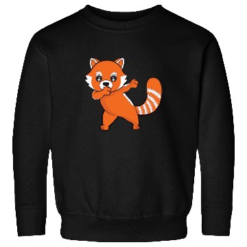 Discover Dabbing Red Panda Cherry Blossoms Bamboo Sweatshirts