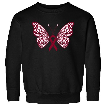 Discover Multiple Myeloma Burgundy Ribbon Butterfly Wings Sweatshirts
