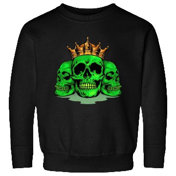 Discover King Family Skull Green Sweatshirts