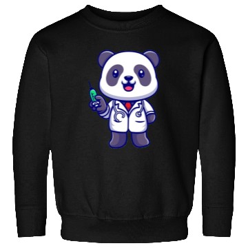 Discover Cute panda doctor with syringe Sweatshirts