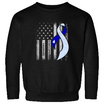 Discover Hydrocephalus Survivor USA Flag Awareness Warrior Sweatshirts