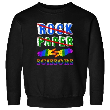 Discover Rock Paper Scissors Lesbian Couple LGBTQ Pride Mon Sweatshirts