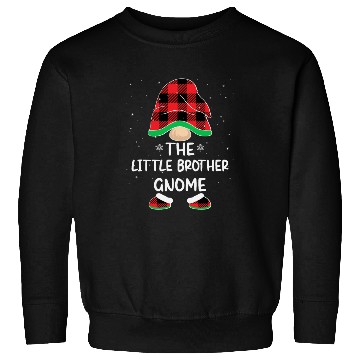 Discover Christmas The Little Brother Gnome Buffalo Plaid Sweatshirts