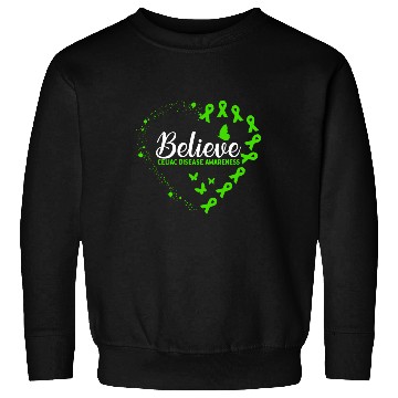 Discover Green Butterfly Celiac Disease Awareness Sweatshirts