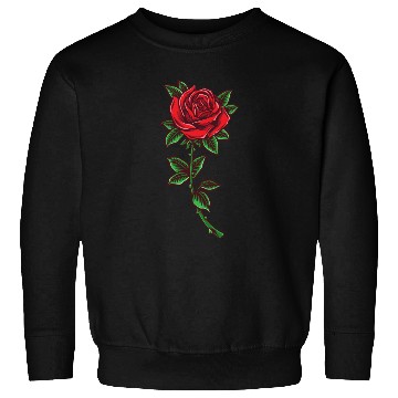 Discover Red rose, Rose stem Sweatshirts